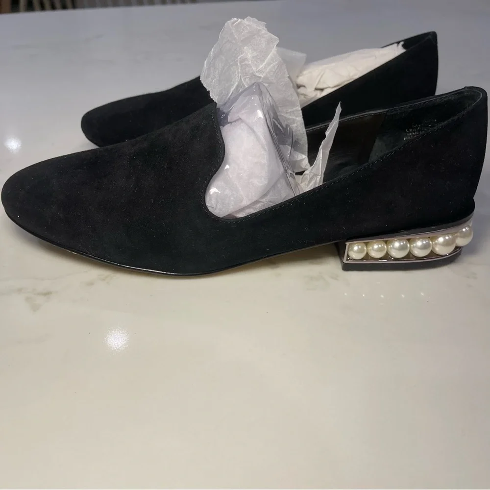 Nine West Black Loafers with Pearl Accent - Picture 11 of 15